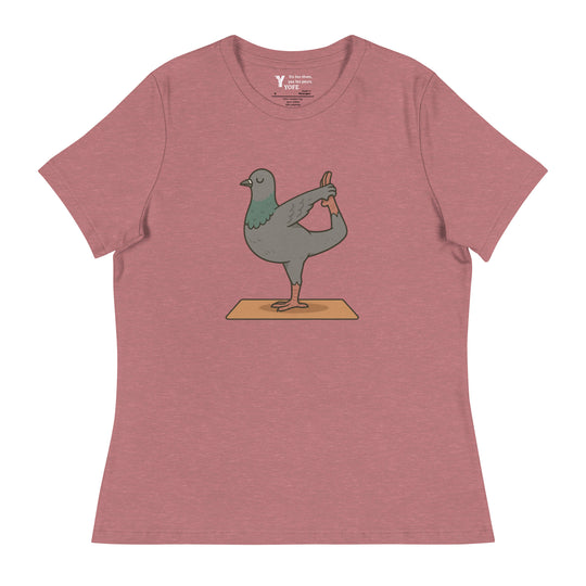 T-shirt décontracté - Femme - pigeon arc debout