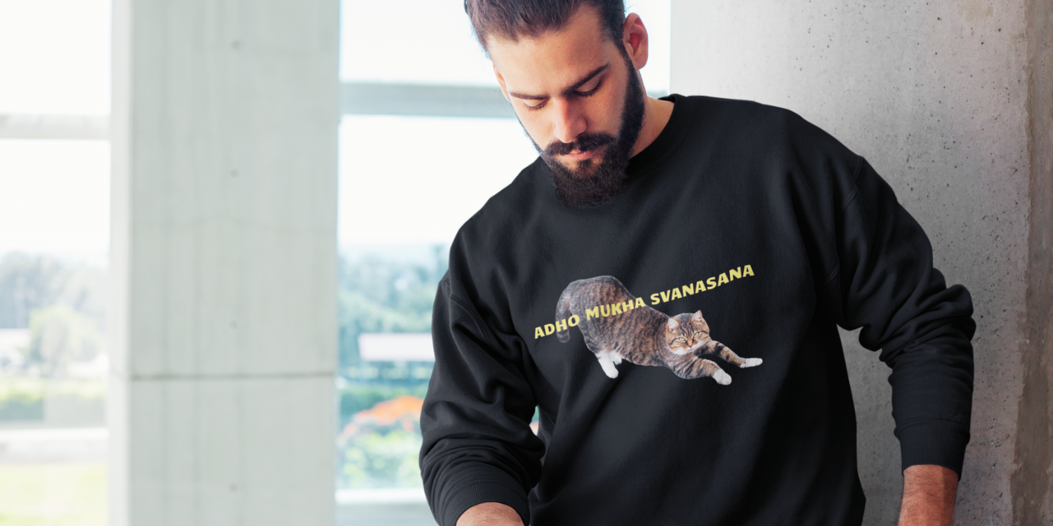 sweat shirt eco responsable homme yoga