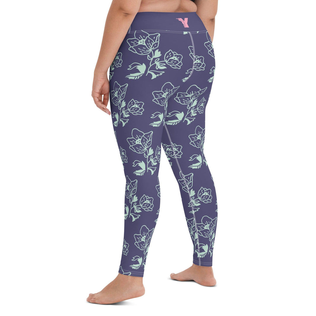 Legging de Yoga lavande et fleurs-yofe yoga