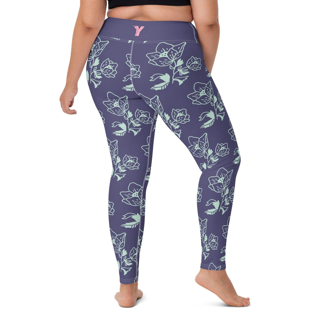 Legging de Yoga lavande et fleurs-yofe yoga