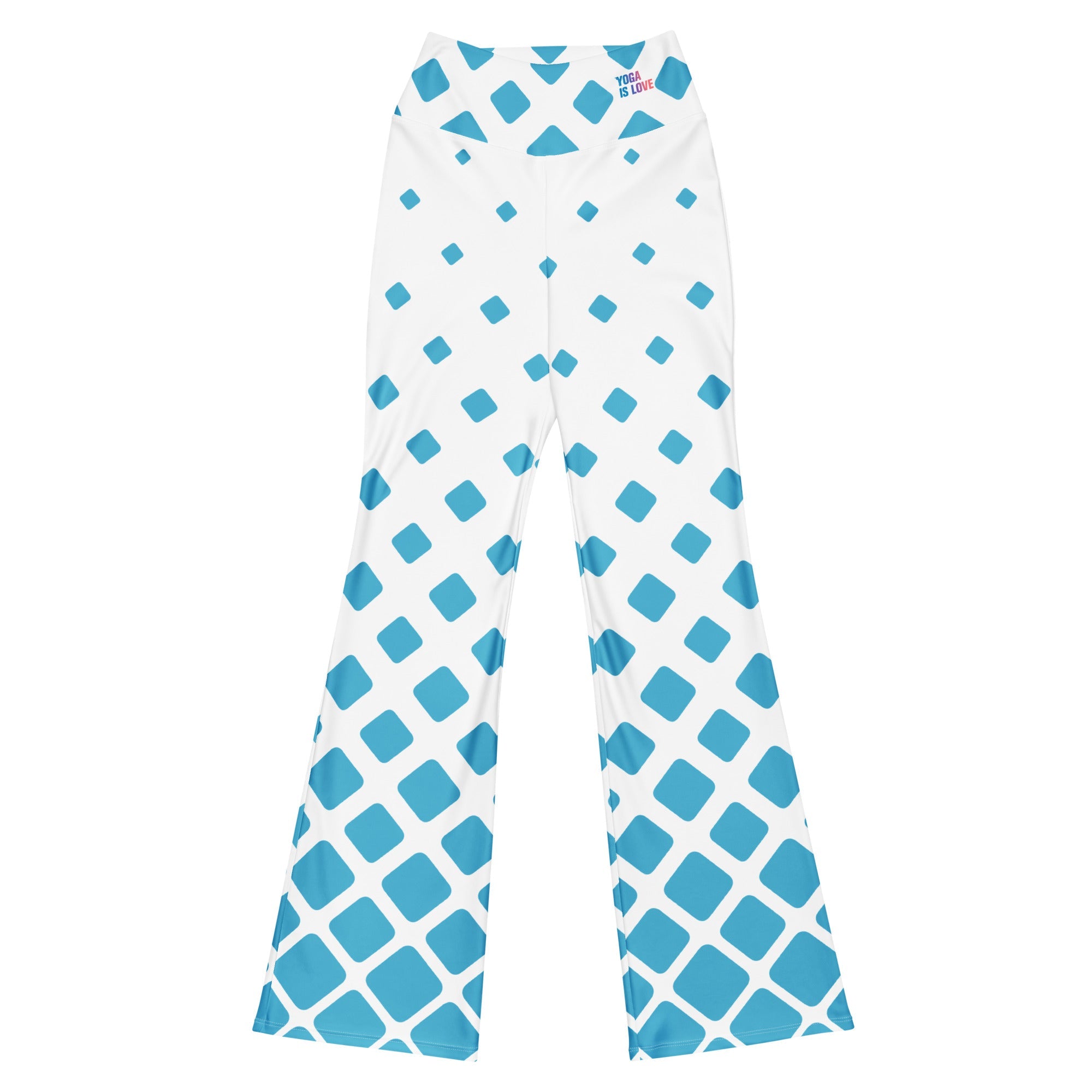 Legging évasé blanc bleu-YOFE YOGA