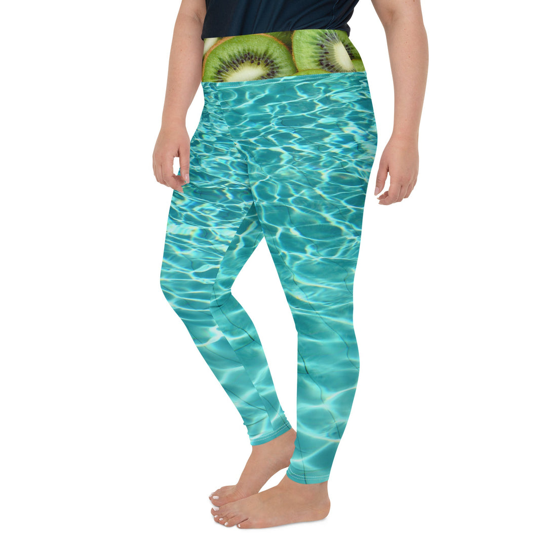 Legging yoga grande taille - Kiwi splash
