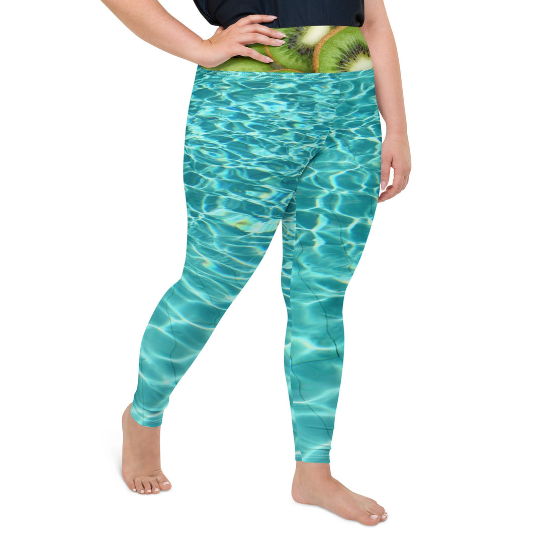 Legging yoga grande taille - Kiwi splash