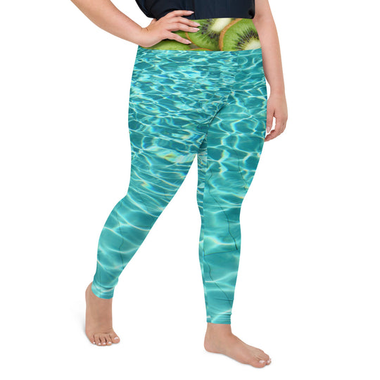Legging yoga grande taille - Kiwi splash