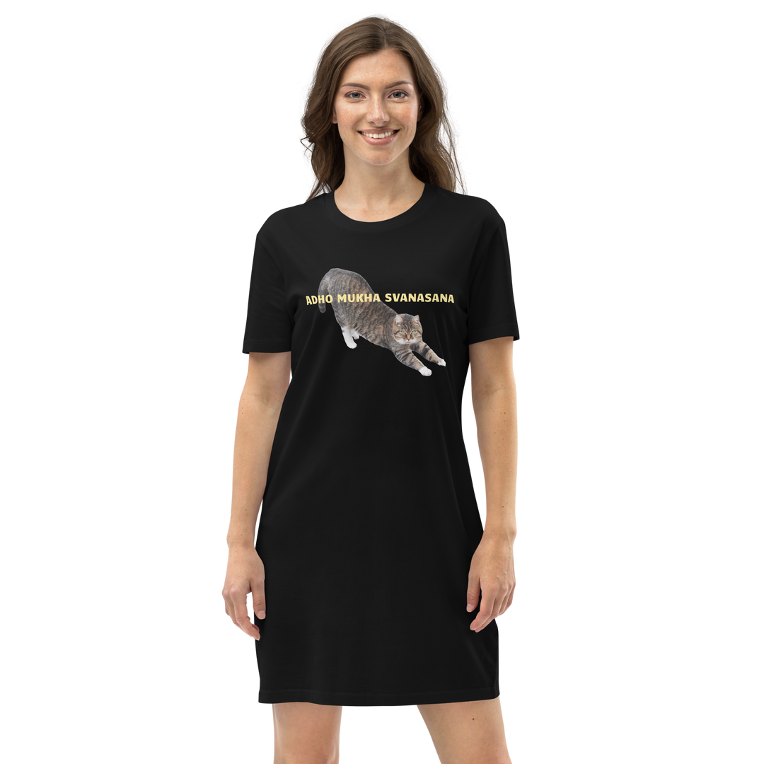 Robe T-shirt - adho mukha svanasana - le chat-YOFE YOGA