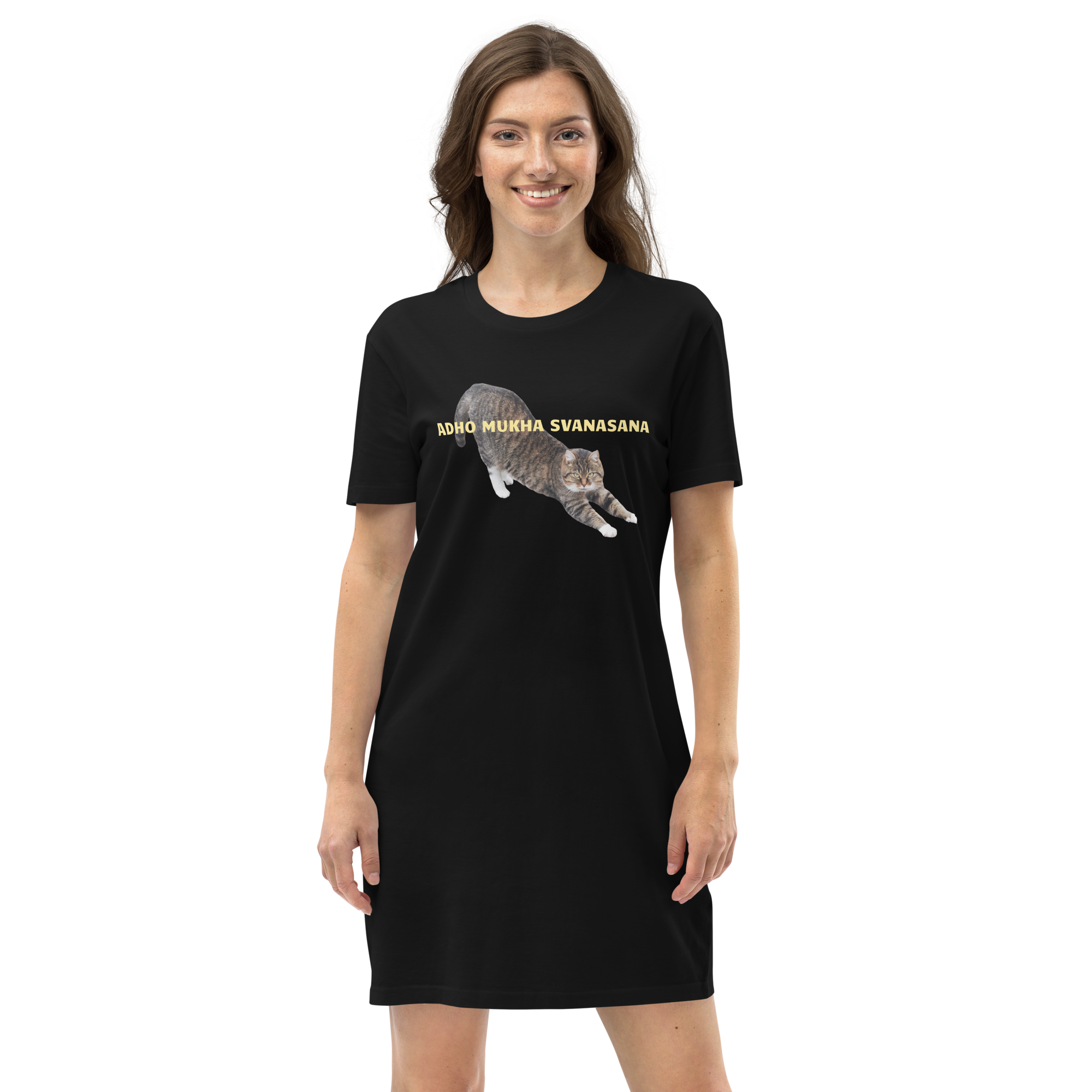 Robe T-shirt - adho mukha svanasana - le chat-YOFE YOGA