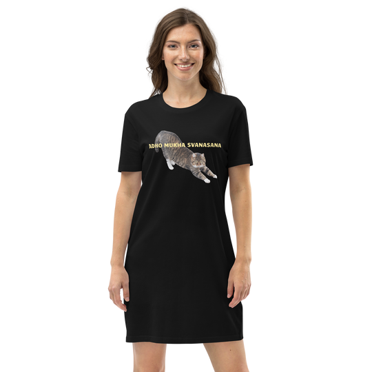 Robe T-shirt - adho mukha svanasana - le chat-YOFE YOGA