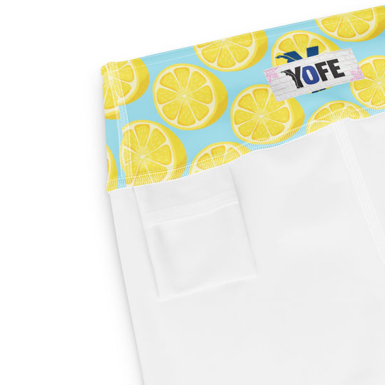 Short de yoga femme - citron givré