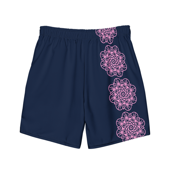 Short yoga bikram - maillot de bain - Fleurs roses - homme