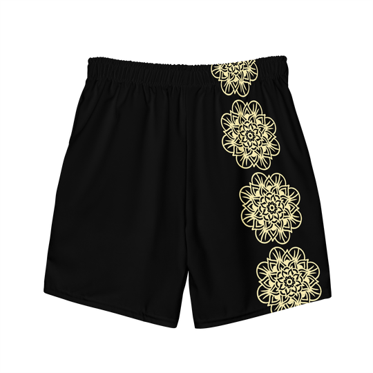 Short yoga bikram - maillot de bain - mandala jaune - homme