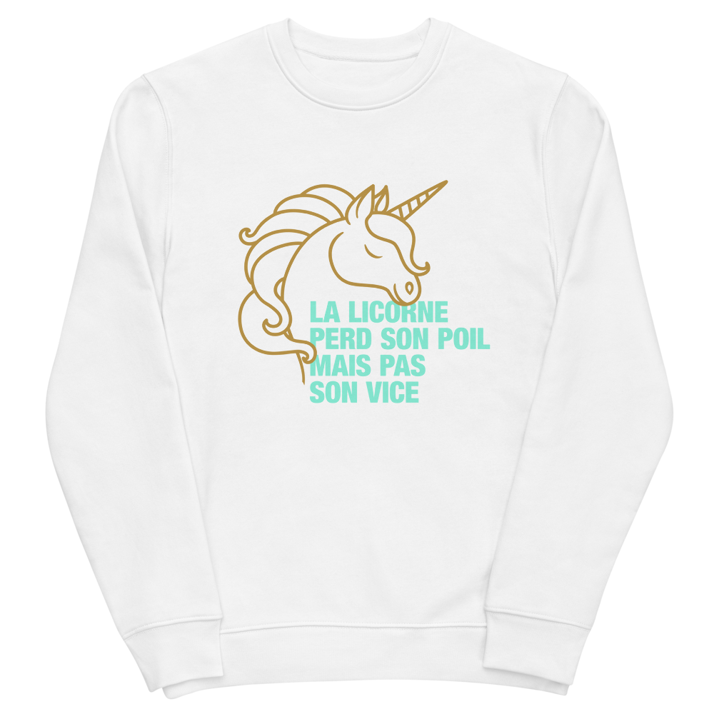 Sweatshirt bio - la licorne