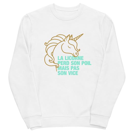 Sweatshirt bio - la licorne