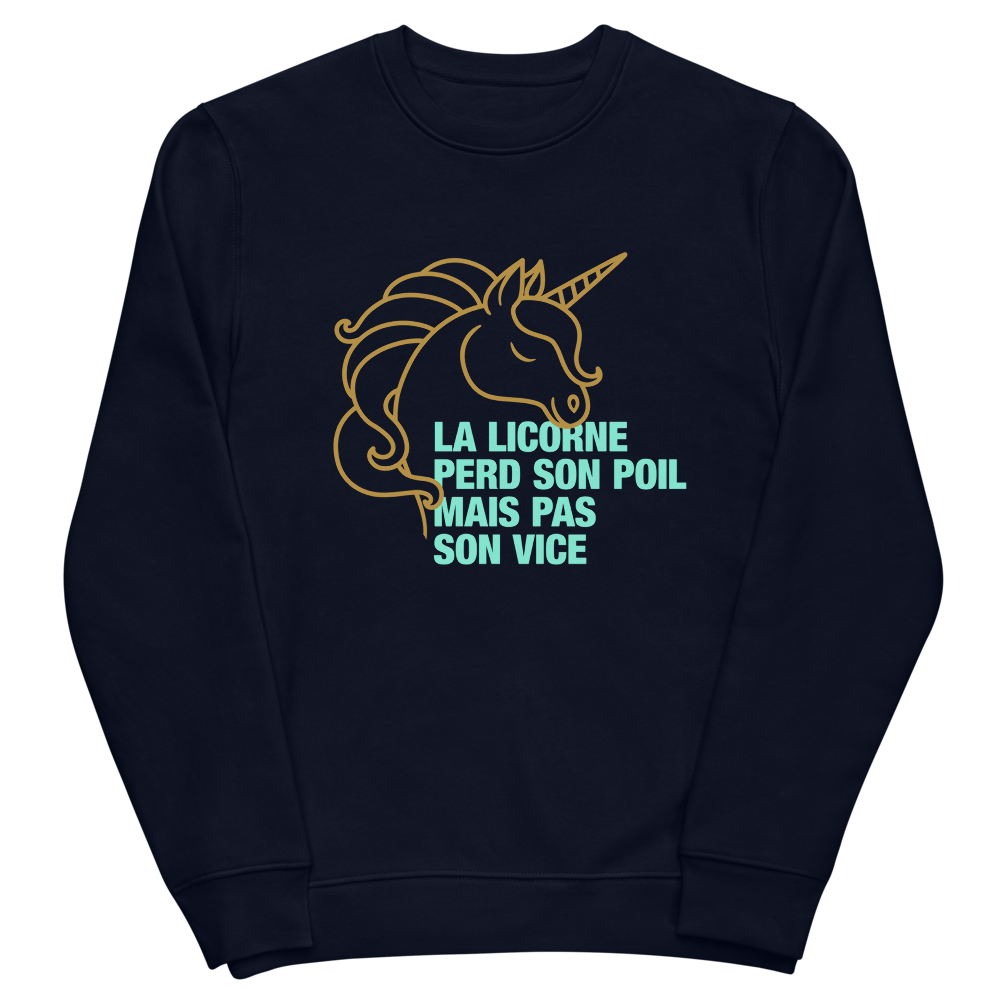 Sweatshirt bio - la licorne