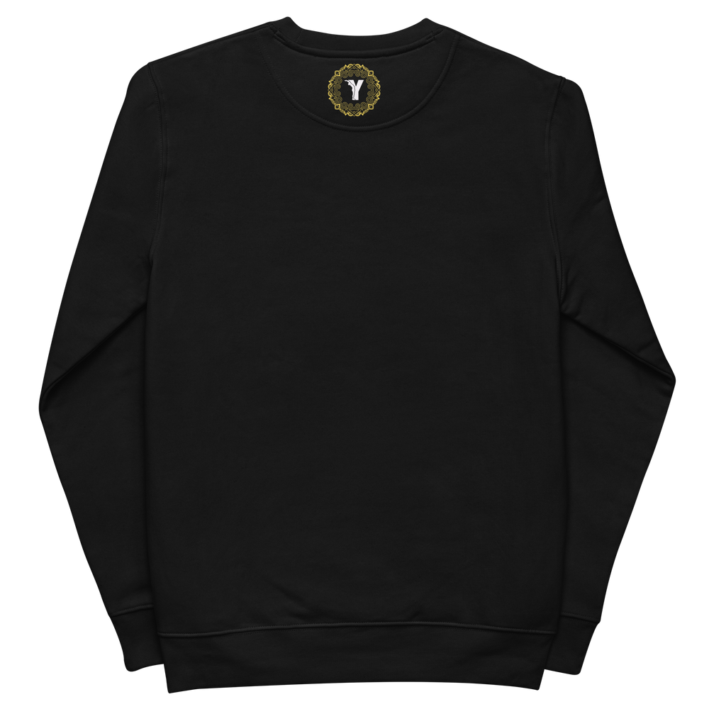 Sweatshirt éco-responsable "Le Yoga C'était Mieux Avant" en Coton Bio - Noir
