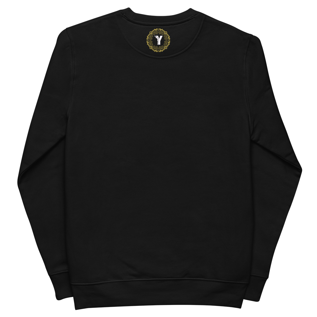 Sweatshirt éco-responsable "Le Yoga C'était Mieux Avant" en Coton Bio - Noir