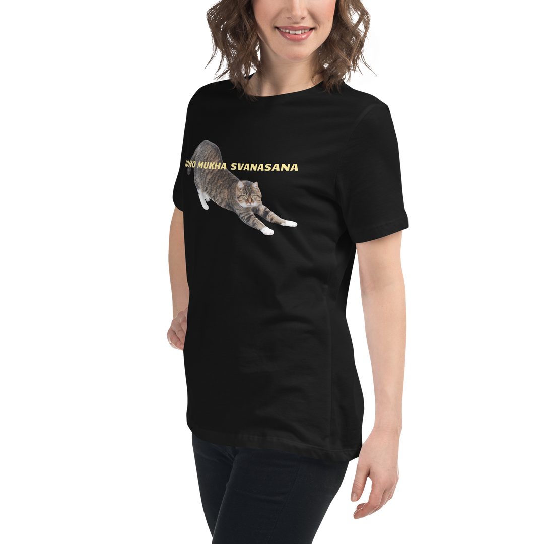 T-shirt ajuté femme - chien tête en bas (adho mukha svanasana)
