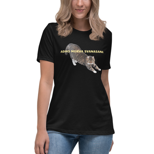 T-shirt ajuté femme - chien tête en bas (adho mukha svanasana)