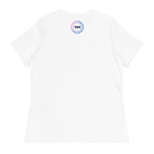 T-shirt blanc yoga décontracté femme - méditation - brodé