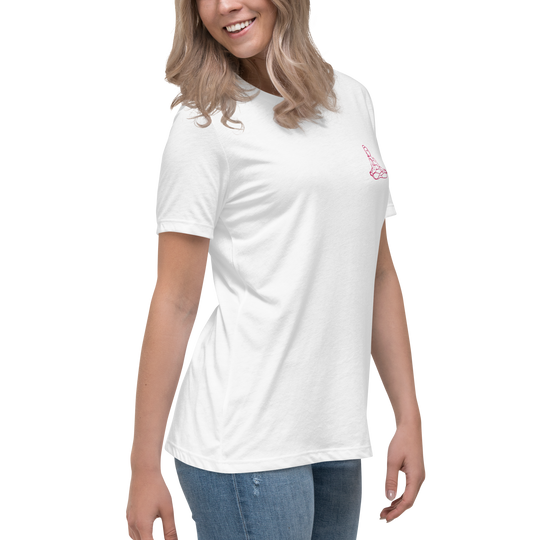 T-shirt blanc yoga décontracté femme - méditation - brodé