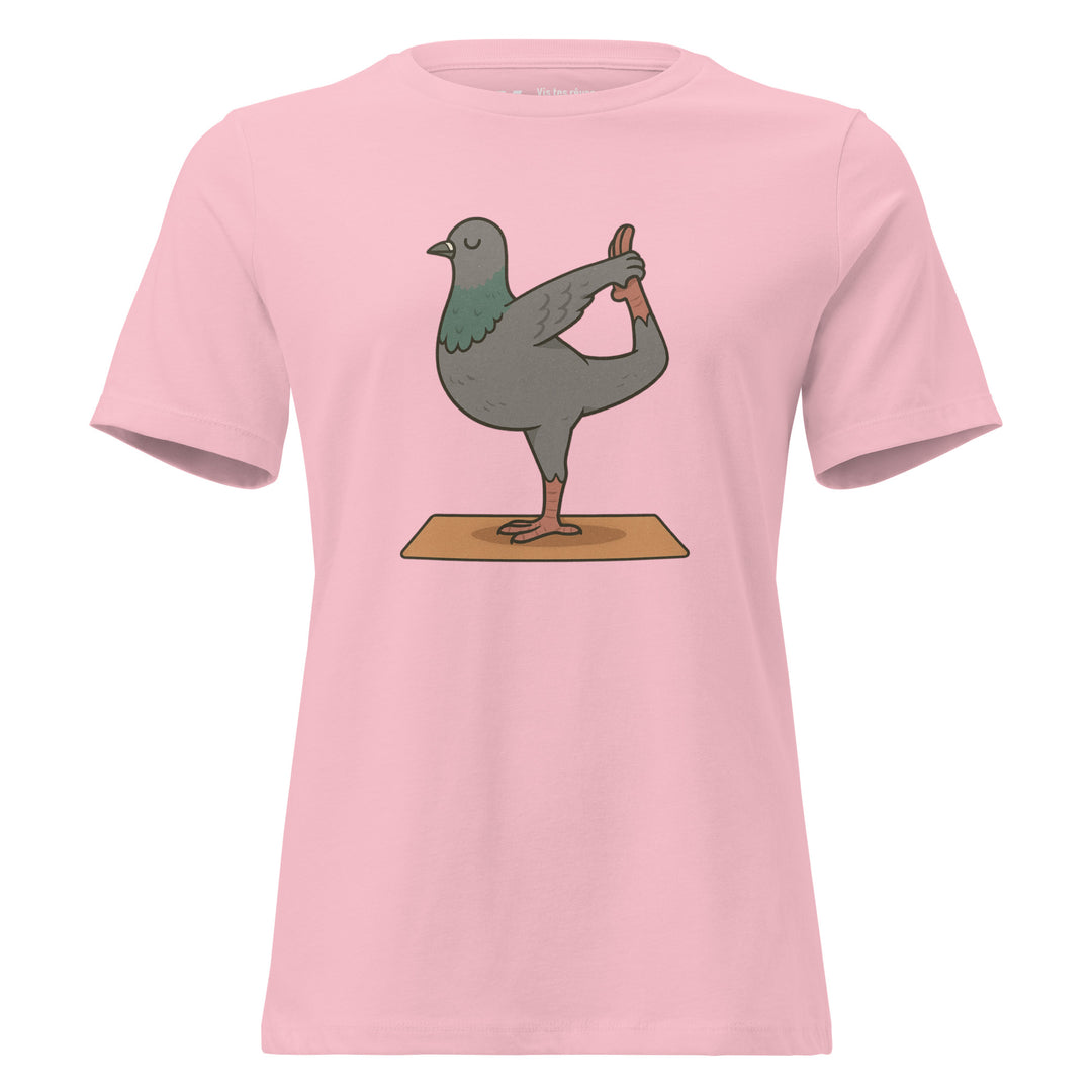 T-shirt décontracté - Femme - pigeon arc debout
