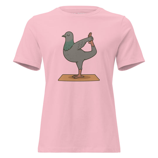T-shirt décontracté - Femme - pigeon arc debout