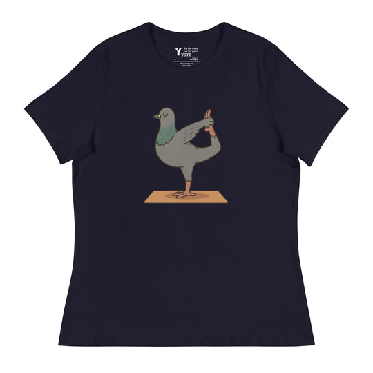 T-shirt décontracté - Femme - pigeon arc debout
