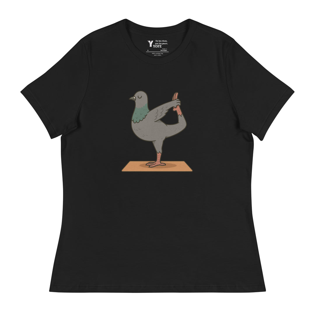T-shirt décontracté - Femme - pigeon arc debout