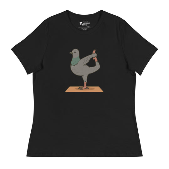 T-shirt décontracté - Femme - pigeon arc debout