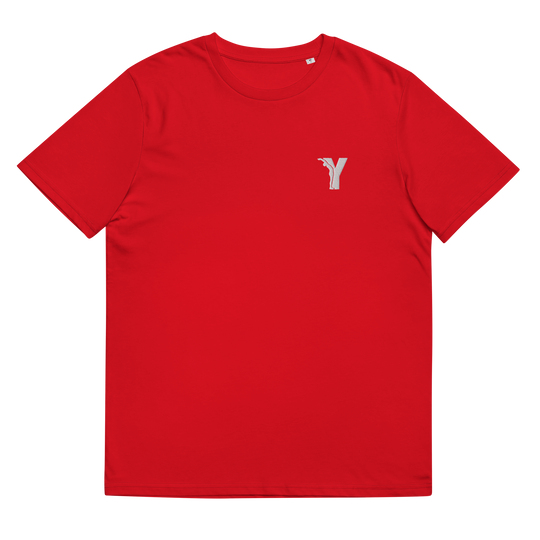T-shirt en coton biologique - Y brodé blanc-YOFE YOGA