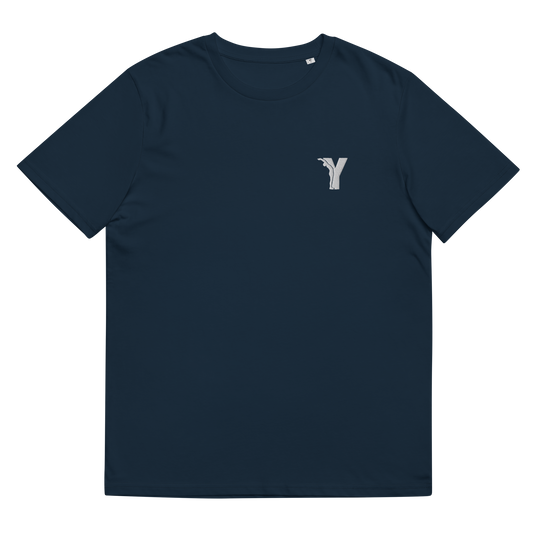 T-shirt en coton biologique - Y brodé blanc-YOFE YOGA