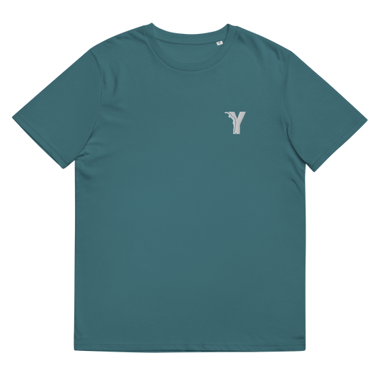 T-shirt en coton biologique - Y brodé blanc-YOFE YOGA
