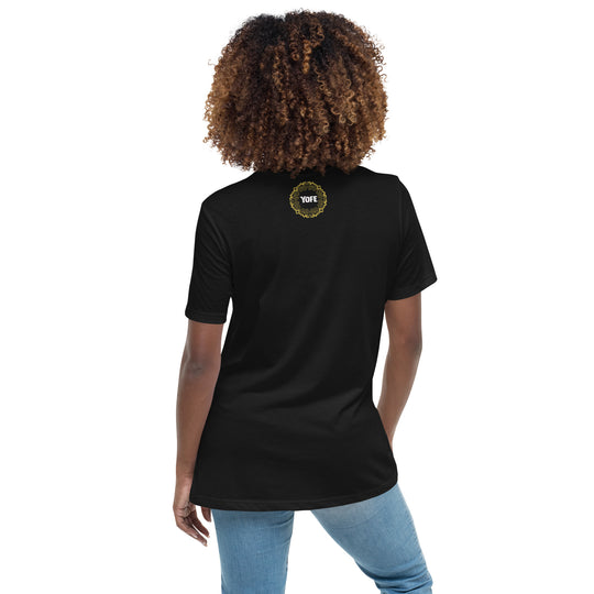 T-shirt femme décontracté yoga - Logo Y brodé rose
