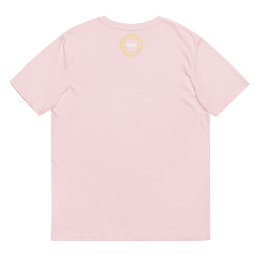 T-shirt yoga coton biologique - Yoga saved my life - rose