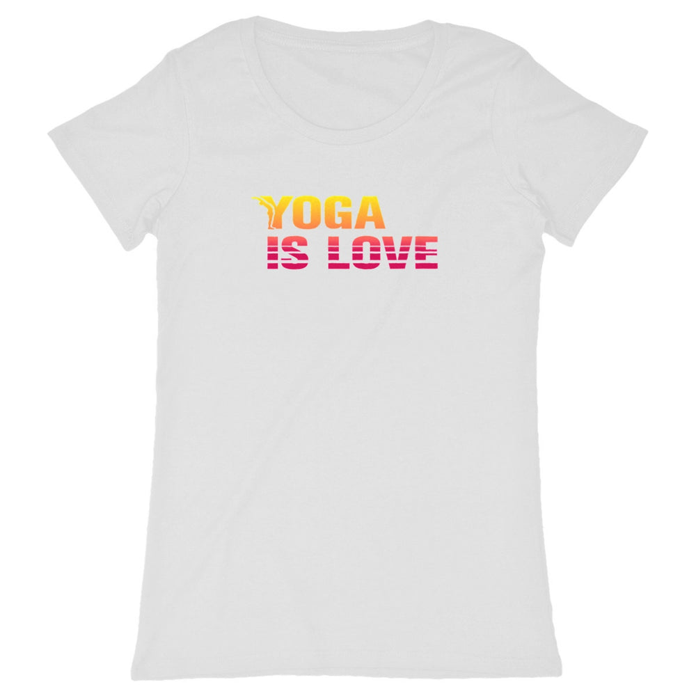 tshirt yoga femme - yoga is love