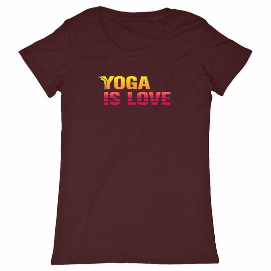 tshirt yoga femme - yoga is love