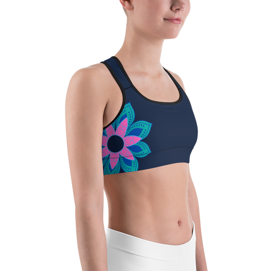 Brassière de yoga - fleur rose