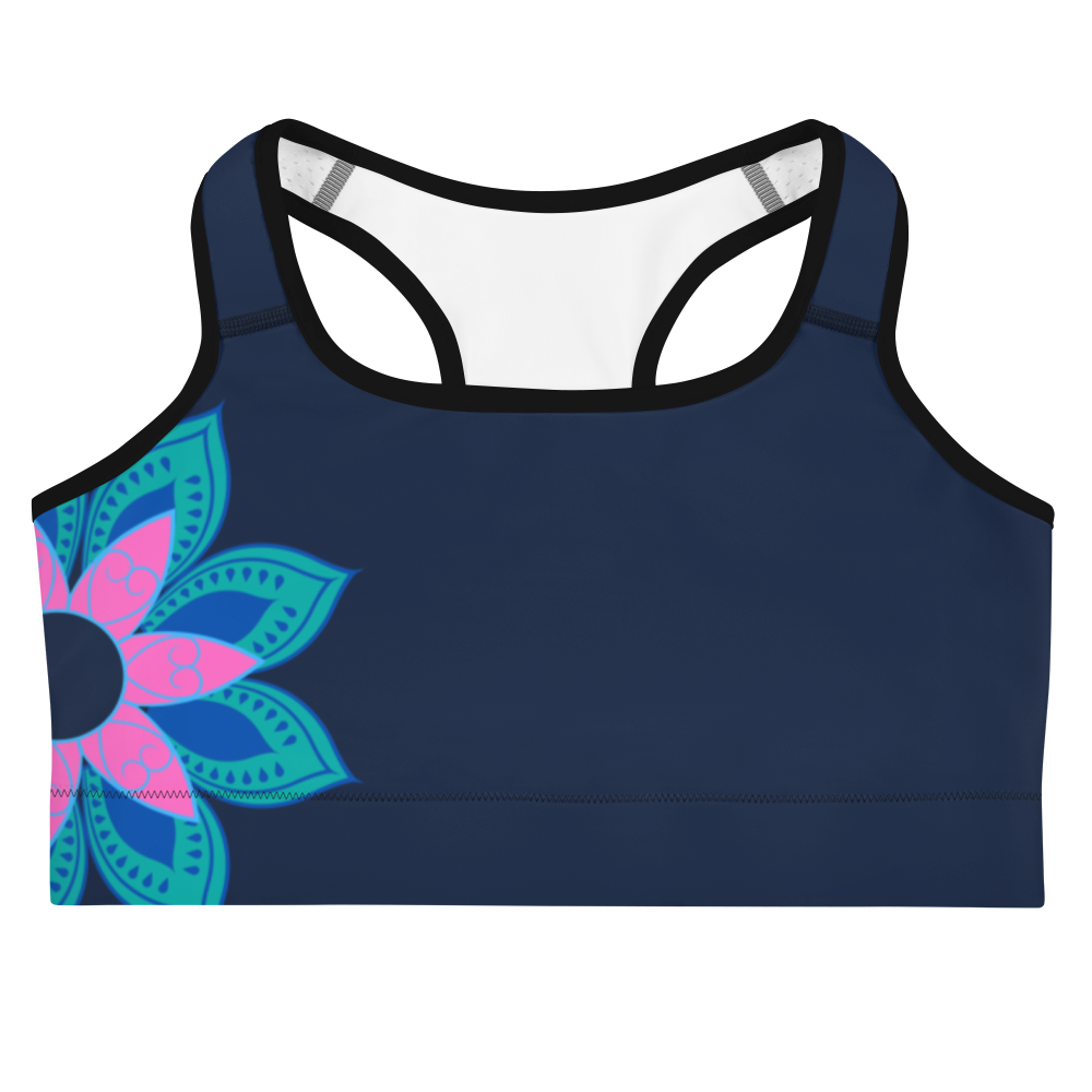 Brassière de yoga - fleur rose