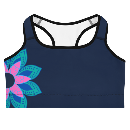 Brassière de yoga - fleur rose