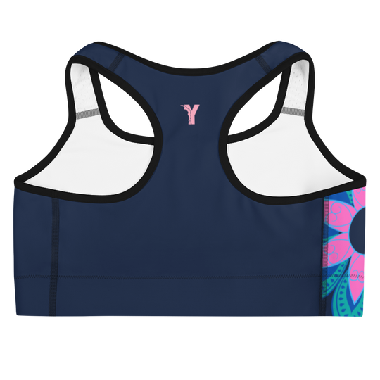Brassière de yoga - fleur rose