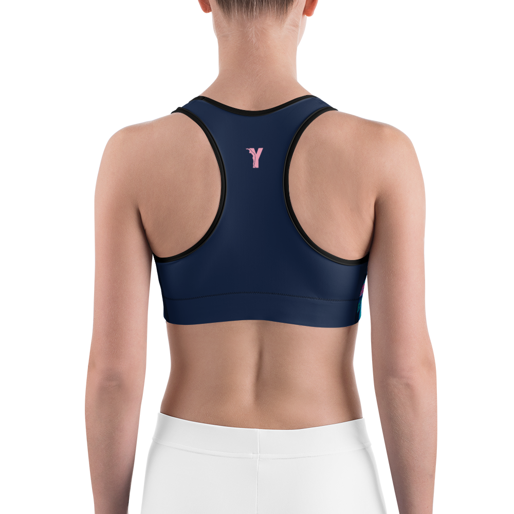 Brassière de yoga - fleur rose
