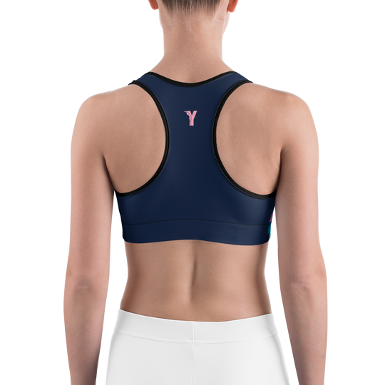 Brassière de yoga - fleur rose
