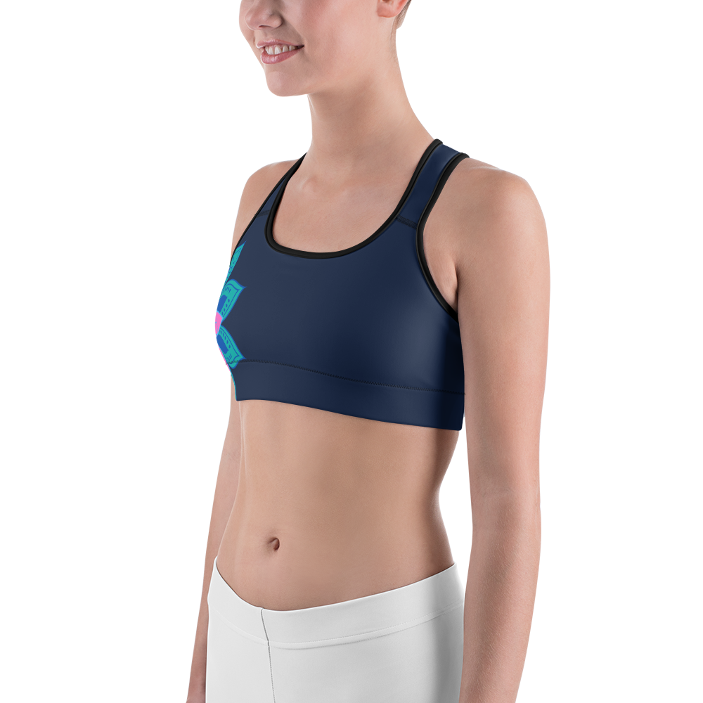 Brassière de yoga - fleur rose
