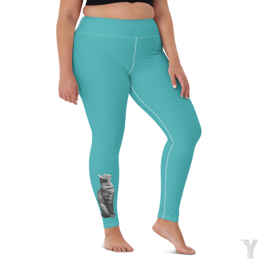 Legging de Yoga - Chat tête en haut-YOFE YOGA