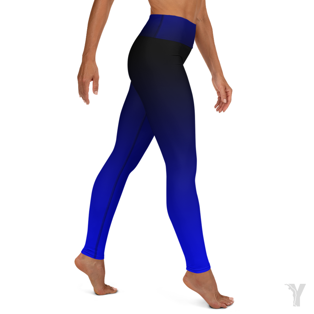 Legging de Yoga - dégradé noir bleu- yofe yoga
