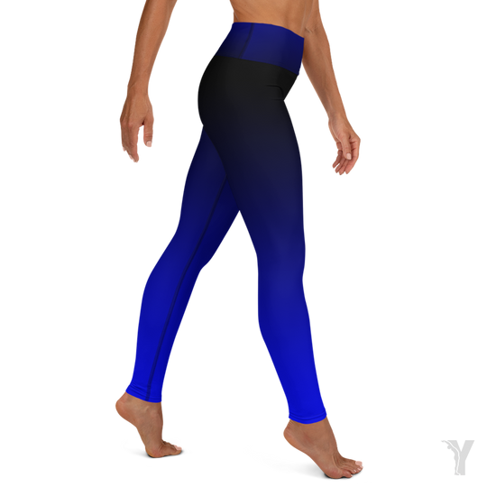 Legging de Yoga - dégradé noir bleu- yofe yoga