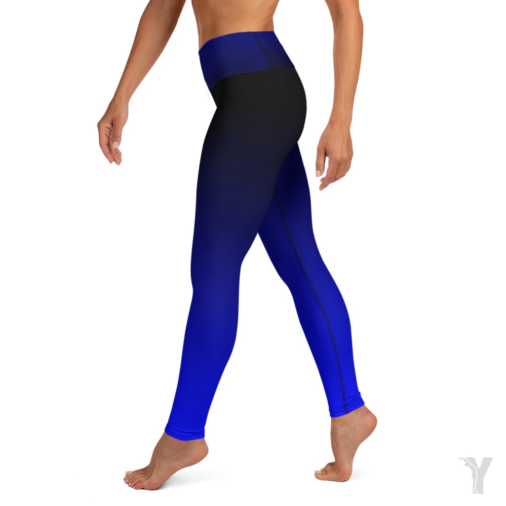 Legging de Yoga - dégradé noir bleu- yofe yoga