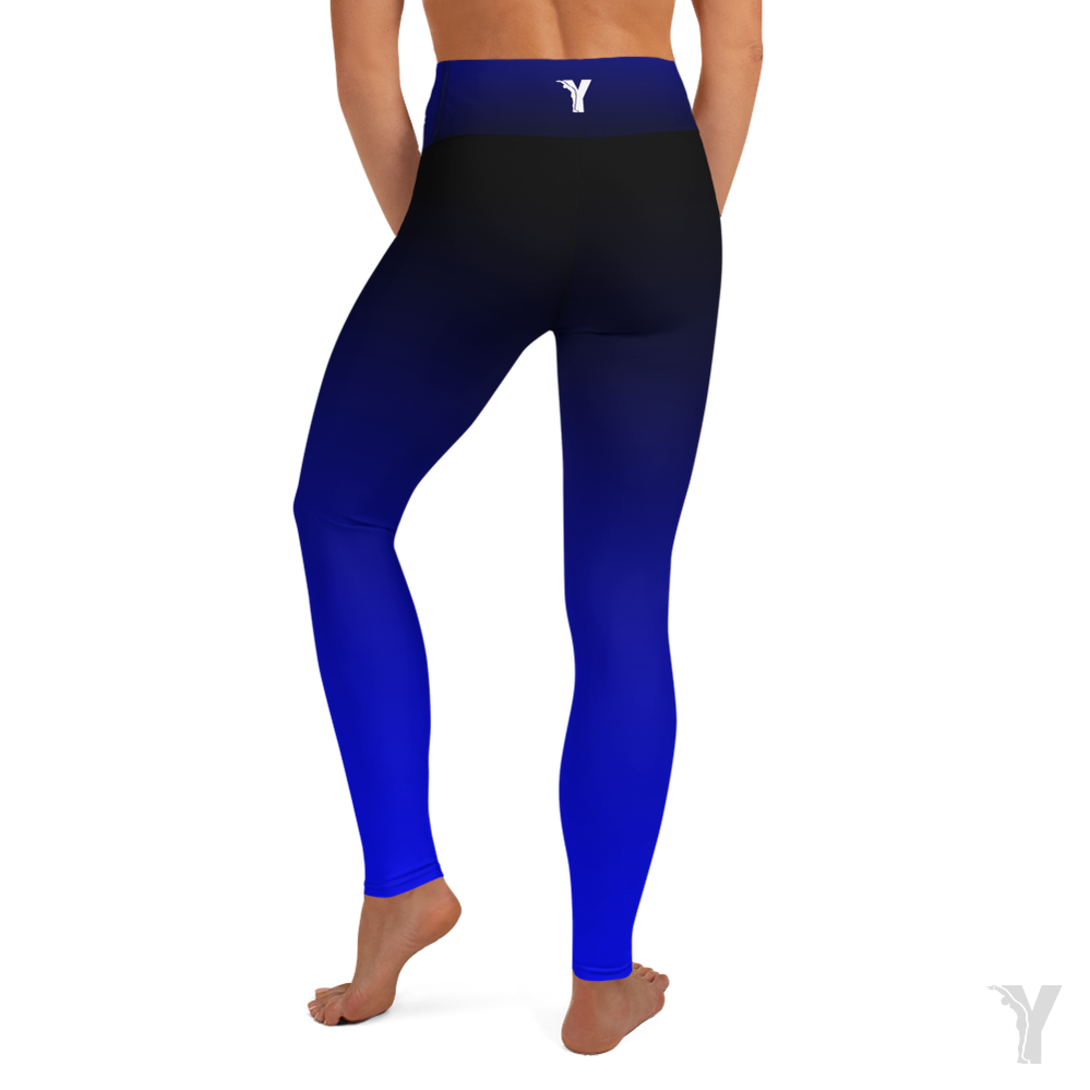 Legging de Yoga - dégradé noir bleu- yofe yoga