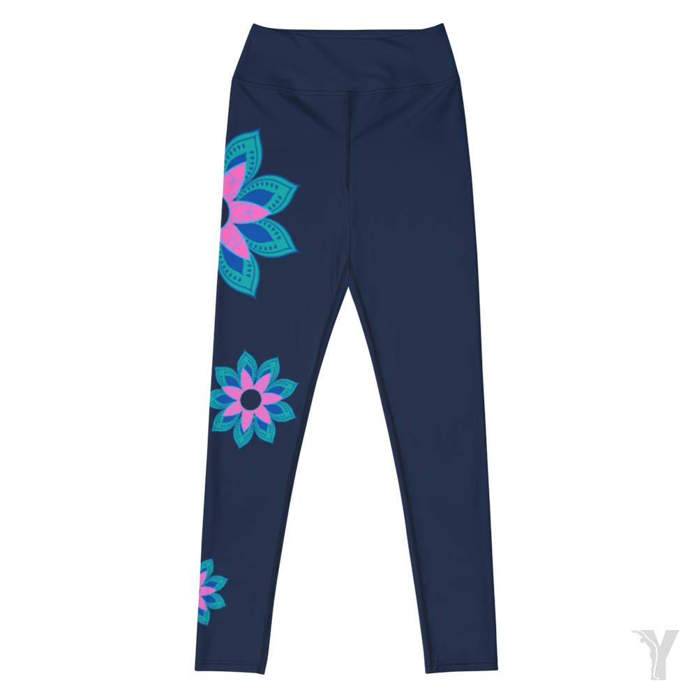 Legging de Yoga - fleur rose