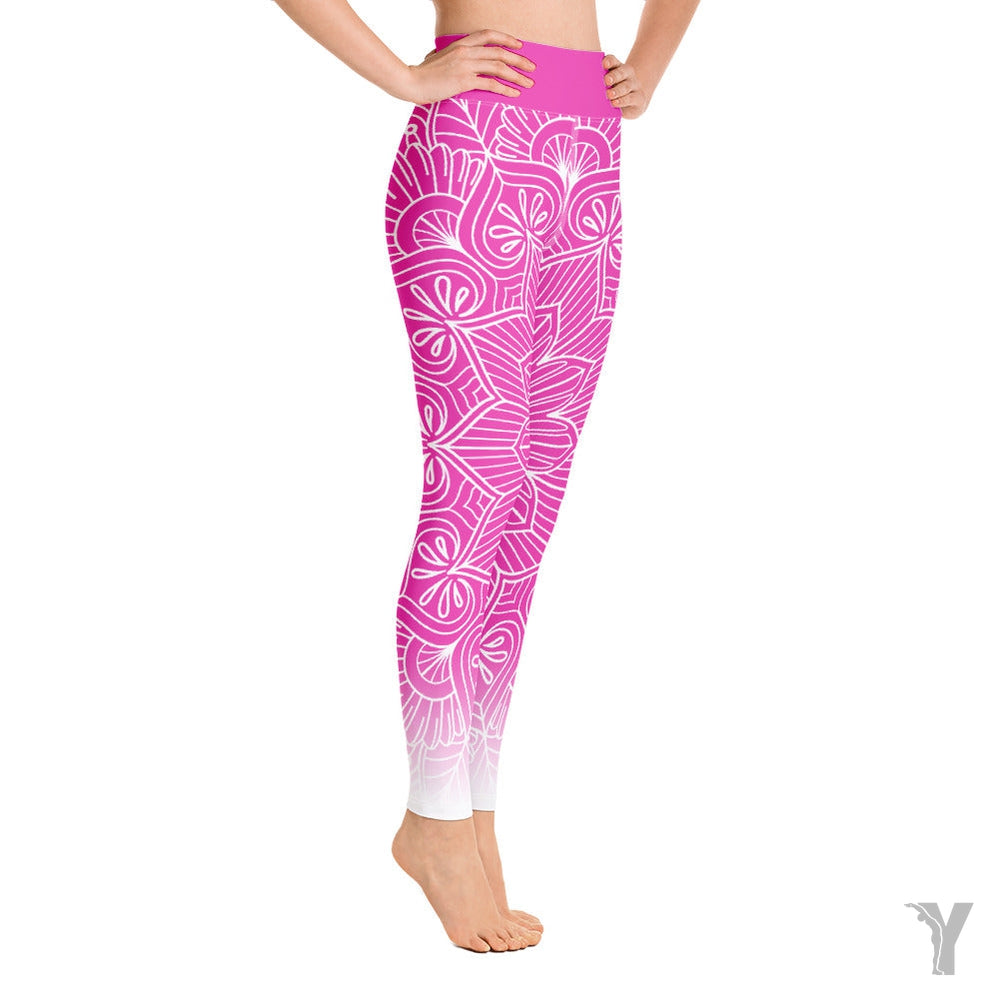 Legging de Yoga - mandala - fuchsia