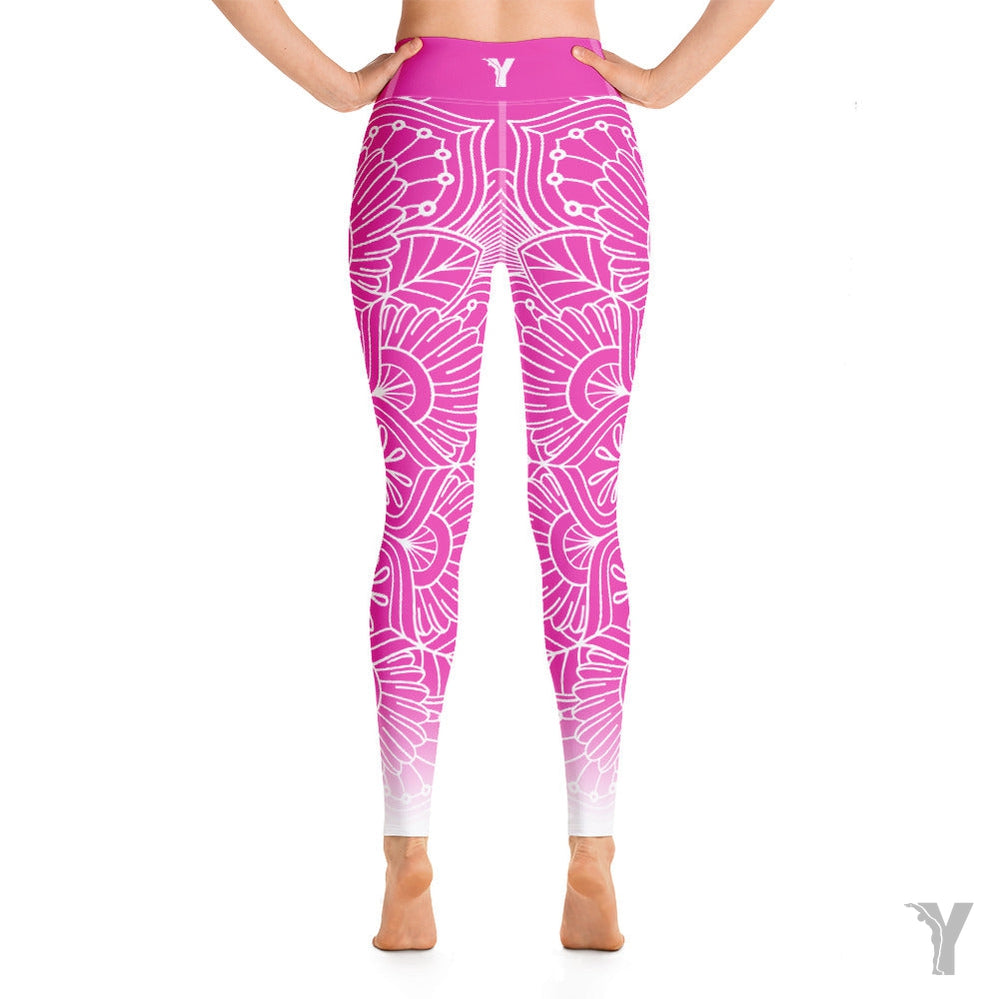 Legging de Yoga - mandala - fuchsia
